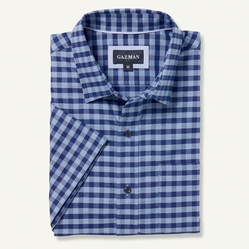 Gazman Blue Check S/S Shirt